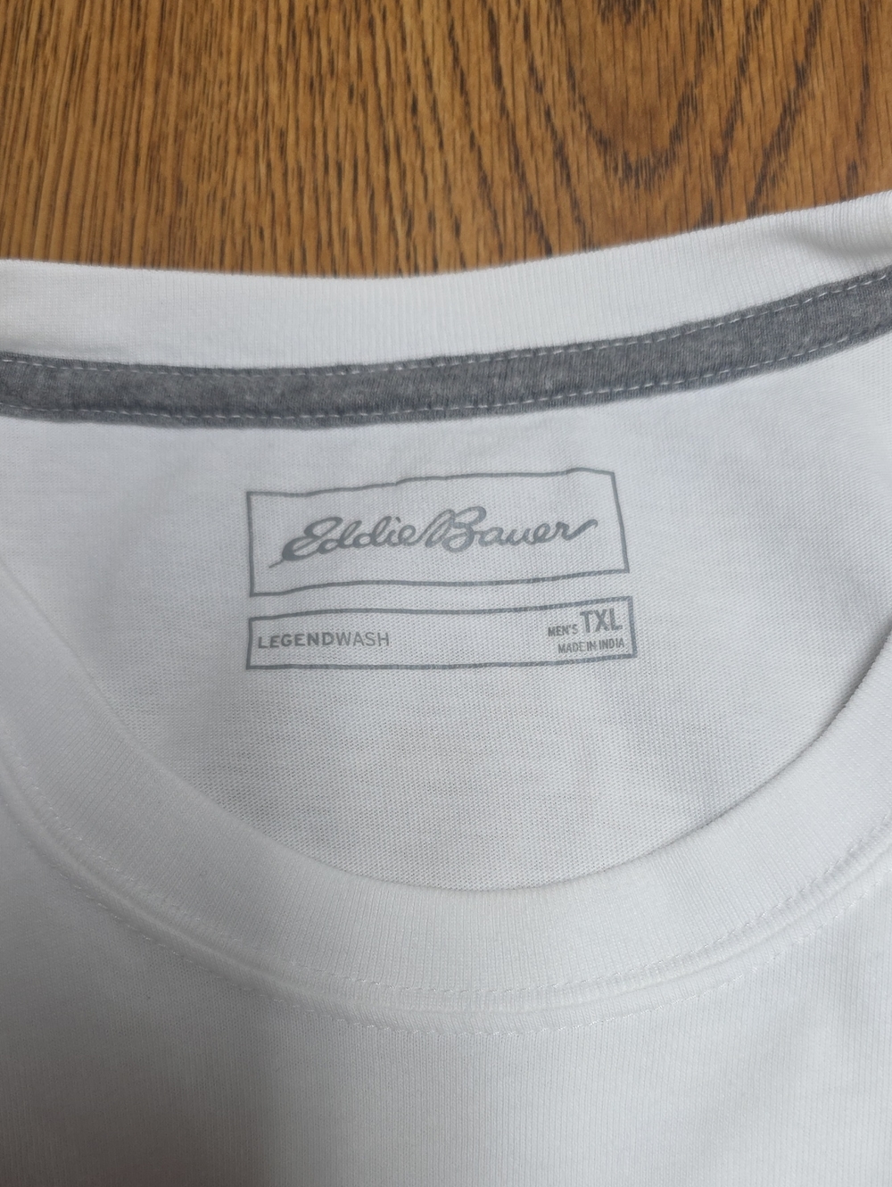Eddie Bauer TALL White Short-Sleeve Crewneck Tee